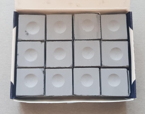 Billardkreide Silver Cup grau Pewter12er Pack
